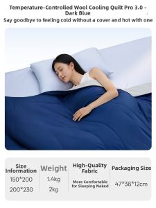 Breathable and Moisture Absorbing Washable Temperature Regulating Cooling Summer Blanket
