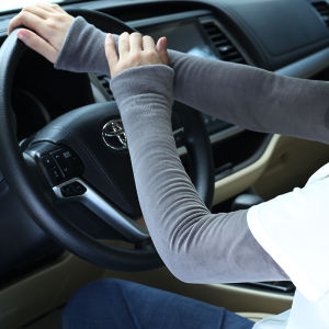 1 Pair Autumn And Winter Warm Sleeves For Men And Women In Air-conditioned Rooms Arm Sleeves Thickened And Velvet Loose Elbow Joint Sleeves Warm Velvet