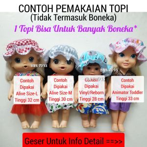 Topi Bundar Boneka Alive Vinyl Reborn BJD-Topi Kerut Melchan Hat Bucket