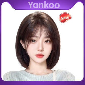 Seamless Natural Summer Breathable Full Head Wig Hood for Girls - Casual Short Hair Style with Real/Artificial Hai