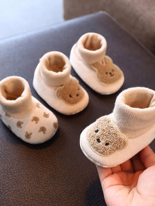 Spring Autumn Baby Socks Shoes Soft Bottom Pre-Walking Shoes Boys Girls 3-6-9 Months Cotton Cloth Shoes Cute Cartoon Pattern