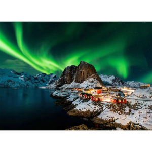 Paper Jigsaw Puzzle 500/1000/1200/2000 Piece for Adult Norway Aurora Borealis Landscape Puzzle Game Educationa Toy Birthday Gift