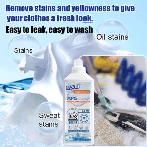 APG Active Oxygen Stain Remover Liquid Household Universal Clothing Detergent Powerful Bleaching Laundry Remove Yellow/Stains