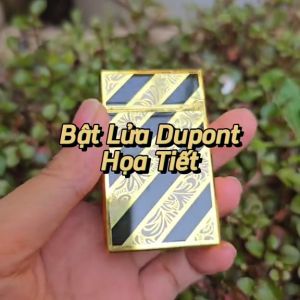 Bật Lửa Gas Đá Dupont Họa Tiết Giao Ngẫu Nhiên Nhiều Mẫu