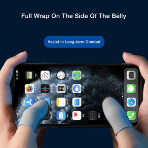 DAMILE ZT00 Silver Cloth Gaming Finger Cover Wear-Resistant Nylon High Sensitivity Ultra-thin Comf，Mobile Gaming Finger Sleeve Sensitive thin washable Mobile Gaming Finger Sleeve Finger Gloves For Free Fire PUBG Mobile COD