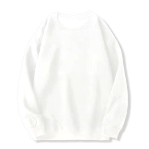 Fall and Winter Heavy Weight Solid Color Printing Long Sleeve Crew Neck Sweater Men Teenagers Loose Outdoor Wear Casual Bottoming Shirt Tops