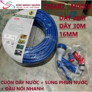 Cuộn Dây Nước 20M & 30M Cao Cấp Kèm Súng Phun Nước + Đầu Nối M0028 CMART