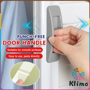 Klimo Multifunction Door Handle Strong Adhesive Punch-Free Window Wardrobe Toilet Auxiliary Handles