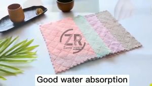 Kain Lap Dapur Dengan Bahan Coral Fleece Dengan Daya Serap Serap / Handuk Kain Lap Pembersih Dapur MX2667 ZIORRA