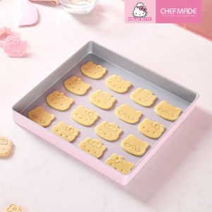 CHEFMADE Hello Kitty Kitchen 11 inch Non-stick Square Cake Pizza Biscuit Baking Tray Bread Muffin Pan KT7024