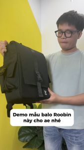 Balo Nam Nữ ROOBIN Khóa Gài Đựng Laptop 13 14 inch Vải Trượt Nước PRAZA - BL206