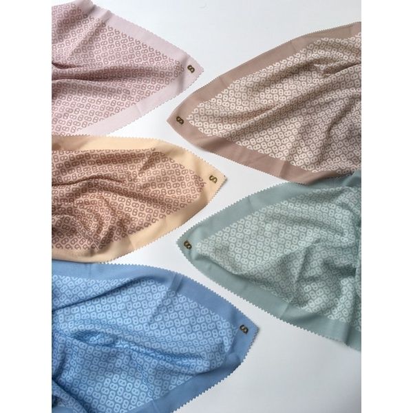 HIJAB BUTTONSCARVES KW ADA MONOGRAM LOGO B 100% REAL PIC Hijab