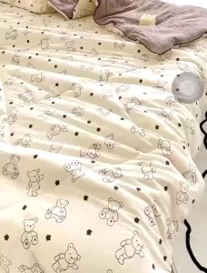 Chăn hè Cotton đũi Hàn Quốc chần bông khổ rộng 2mx2m3 đa dạng màu sắc Chăn hè đáng yêu