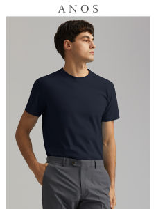 ANOS | Double-sided Liquid Ammonia Soft Cotton Blend Mens Short Sleeve T-shirt