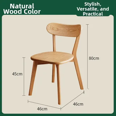 MU FENG ZHI NAN | Retro Natural Wood Chair
