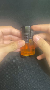 Bật lửa khò 3 tia Lubinski YJA-10024 chính hãng – Có đục cigar bình trong suốt chỉnh lửa dễ dàng thiết kế hiện đại