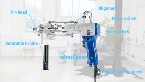 Electric Carpet Rug Guns 2 In 1 Tufting Gun ( Cut Pile And Loop Pile ) Carpet Weaving Knitting Machine DIY Carpet Tool