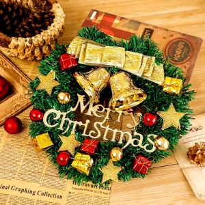 Christmas Wreath 30cm Artificial Handmade Wreath Decorative Wreath Christmas Wreath for Window Door DIY Christmas Decoration Home Christmas Tree Decoration