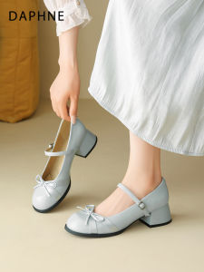 Daphne | Buckle Strap Mary Jane Flats Thick Heel Shoes
