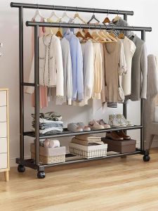 ตู้อบแห้งแบบพับได้สำหรับห้องนอน รูปทรงเรขาคณิต เครื่องมือข้างเดียว ที่แขวนเสื้อแบบยืดหยุ่น อุปกรณ์เสริมสำหรับห้องนอน