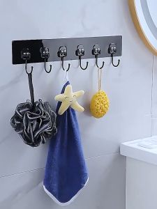 10/30Pcs Kitchen Storage Hooks Self-Adhesive Hooks for Towel Key Coat Heavy Duty Wall Hooks Waterproof Nail Free Door Wall Hanger Hook Organizer Hooks