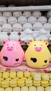 Heo Đất Bò Sữa Cute Lợn Đất Ống Tiết Kiệm Đựng Tiền - Heo Đất PiPi