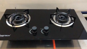 LXL 5.2KW Embedded Gas Stove Double Burner Built-In Gas Panel Tempered Glass Top Furnace Kalan Gas Stove