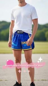 Quần Short Thể Thao Nam Nhanh Khô Thoáng Khí Co Giãn Chất Liệu Polyester Pha Siêu Đàn Hồi Dùng Cho Tập Luyện Boxing Võ Thuật Sanda.