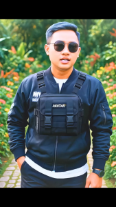 Tas pelindung dada tactical army chestbag pria