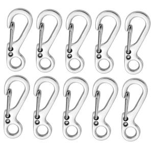 10Pcs/lot Mini Carabiner Keychain Spring Clasps Gear Hooks for Camping EDC Survival Climbing Backpack