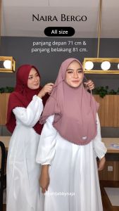Alyahijab by Naja Naira Bergo Nonpad Polos Tali Dewasa Allsize
