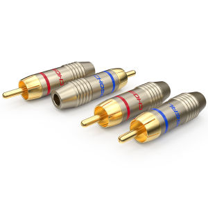 Choseal | Pure Copper AV RCA Plugs For Audio Video Transmissions Speaker Amps