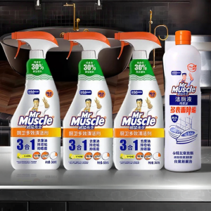 Mr Muscle | Multi-functional Kitchen and Bathroom Cleaner Heavy Grease Removal Soap Scum Cleaner Mildew Prevention