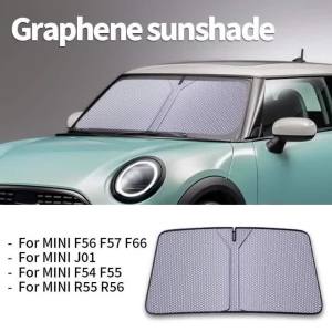 For Mini R56 R55 F54 F55 F56 F57 J01 F66 Graphene Front Windshield Sun Visor Car Double-Layer Protection SunShade Car Accessorie