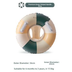 Inflatable Baby Swimming Ring Striped Vintage Style