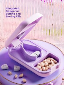 MONLEYTA | Portable Precision Medicine Cutter German Accurate Splitter Food Grade Fourths Divider Handy Small Medicine Box Plastic Material