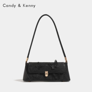 Candy&Kenny Fairy Breadstick Underarm Bag Commuter Style Single Shoulder Bag Soft Fabric And Synthetic Leather Small Size