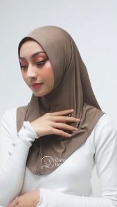 Jilbab Instan Kerudung Hijab Bergo Sport Non Ped Size M - Warna Lengkap