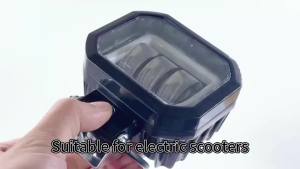 For Electric Scooter Front Lamp Led Liht Spotlight DC 12V-80V Waterproof Warning Headlight Parts 16W