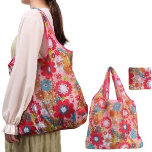 Có thể gập lại Túi xách in dung tích lớn thân thiện với môi Túi Tote Đi Chợ phụ nữ hàng ngày Túi đeo vai hàng tạp hóa