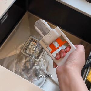 Bàn Chải Lau Nhà Mini Không Làm Bẩn Tay Bàn Chải Lau Nhà Bằng Mút Dùng Trong Nhà Bếp Vỏ Ngoài Bằng Nhựa Thanh Cầm Tay Bằng Mút Dụng Cụ Vệ Sinh Nhà Cửa