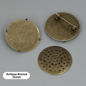 QINGPIN | DIY Retro Brooch Material Base Tray