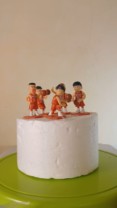 Topper Cake Tema Bola Basket / Basketball untuk Hiasan Kue / Cupcake Ulangtahun (Happy Birthday)