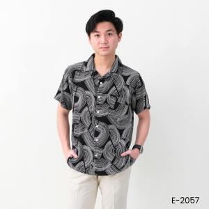 ManClo E-2057 — Kemeja Hawaiian Pria lengan pendek kemeja pantai Twister Hawaiian Shirt
