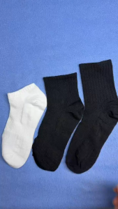 Sports Socks Breathable Sweat Absorb Odor Resistant Cushioned Sole Running Crew Ankle Cotton Socks