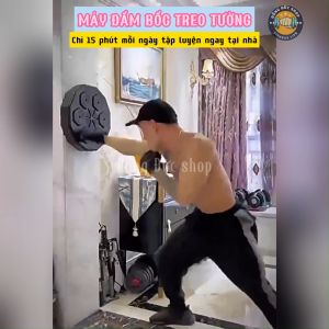 Máy Tập Đấm Bốc Treo Tường | Phát Nhạc Kết Nối Bluetooth | Đèn Định Hướng Vị Trí Đấm Ngẫu Nhiên | Chất Liệu PU + PP
