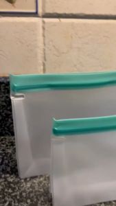 Silicone Storage Bag Reusable Freezer Stand Up Bags: Dishwasher & Microwave Safe Options
