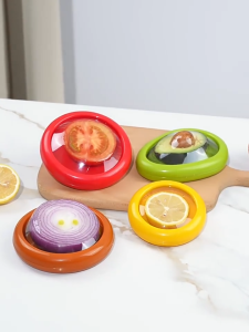  4pcs Reusable Food Saver Box Vegetable Fruit Preservation Seal Cover Food Storage Containers For Refrigerators