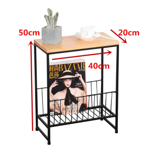 Nordic Iron Art Sofa Side Table Mini Bedroom Living Room Small Tea Table Narrow Bedside Cabinet Compact Square Table