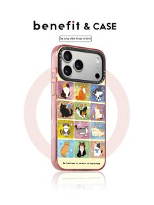 Grid Design Magnetic Shockproof Phone Case